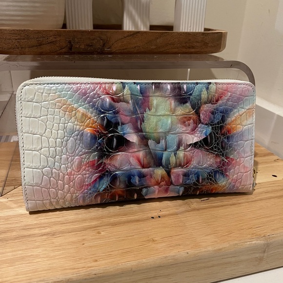 Brahmin Melbourne SKYLER Large Wristlet Clutch Travel Wallet PRISM OMBRE - Picture 10 of 12